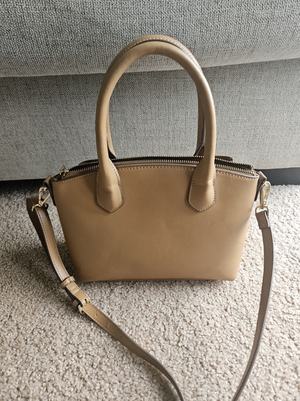 Camel Top Handle Crossbody Purse Small Satchel Handbag